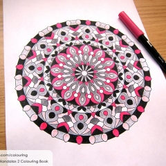 Abstract Mandalas 2 Colouring Book - Coloured Page