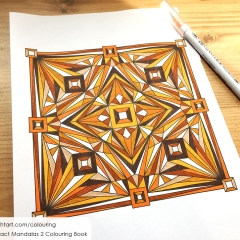 Abstract mandala coloured page