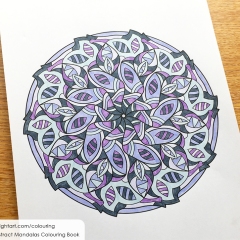 Abstract mandala coloured page