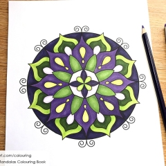 Easy mandala colouring page
