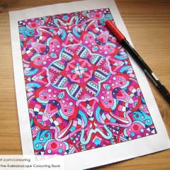 Through the Kaleidoscope Colouring Book - Coloured Page