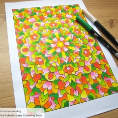 Through the Kaleidoscope Colouring Book - Coloured Page