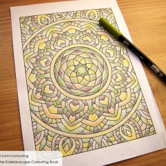 Through the Kaleidoscope Colouring Book - Coloured Page