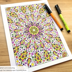 Through the Kaleidoscope Colouring Book - Coloured Page