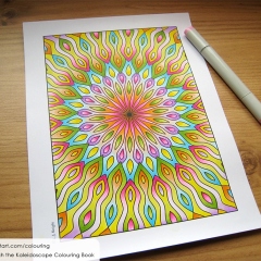 Through the Kaleidoscope Colouring Book - Coloured Page