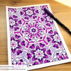 Through the Kaleidoscope Colouring Book - Coloured Page