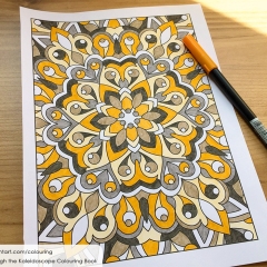 Through the Kaleidoscope Colouring Book - Coloured Page