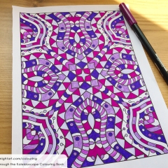 Through the Kaleidoscope Colouring Book - Coloured Page