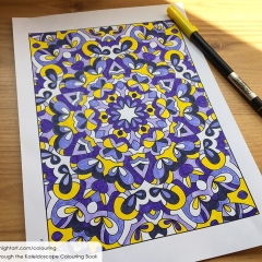 Through the Kaleidoscope Colouring Book - Coloured Page