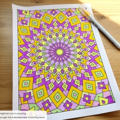 Through the Kaleidoscope Colouring Book - Coloured Page