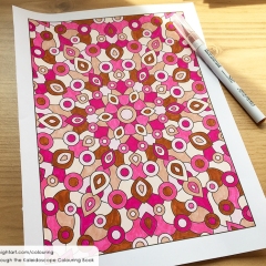 Through the Kaleidoscope Colouring Book - Coloured Page