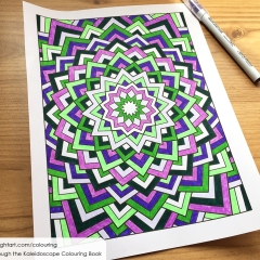 Kaleidoscope colouring page