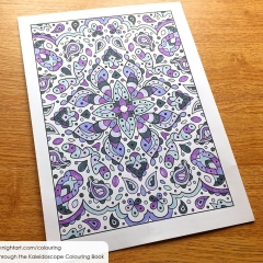 Kaleidoscope colouring page