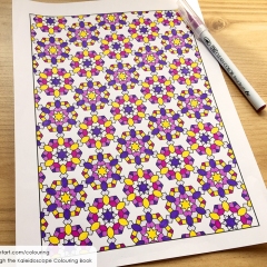 Through the Kaleidoscope Colouring Book - Coloured Page