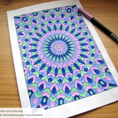 Through the Kaleidoscope Colouring Book - Coloured Page