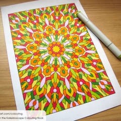 Through the Kaleidoscope Colouring Book - Coloured Page