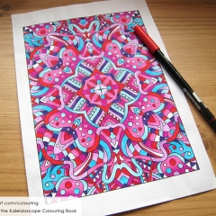 Through the Kaleidoscope Colouring Book - Coloured Page