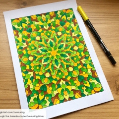 Through the Kaleidoscope Colouring Book - Coloured Page