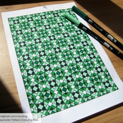 Through the Kaleidoscope Colouring Book - Coloured Page