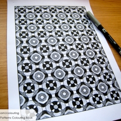 Geometric Patterns Colouring Book - Coloured Page