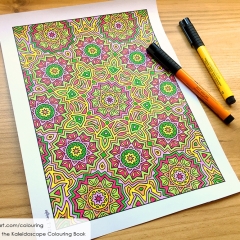 Through the Kaleidoscope Colouring Book - Coloured Page