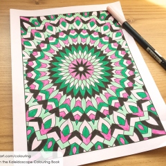 Through the Kaleidoscope Colouring Book - Coloured Page