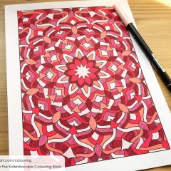 Through the Kaleidoscope Colouring Book - Coloured Page