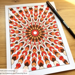 Through the Kaleidoscope Colouring Book - Coloured Page