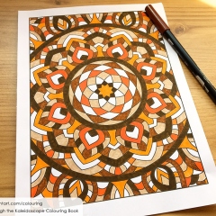 Through the Kaleidoscope Colouring Book - Coloured Page