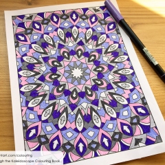 Through the Kaleidoscope Colouring Book - Coloured Page