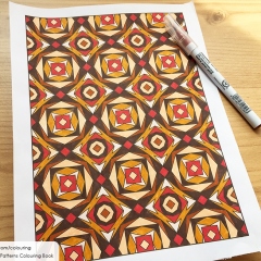 Geometric Patterns Colouring Book - Coloured Page