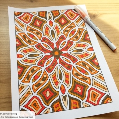 Through the Kaleidoscope Colouring Book - Coloured Page