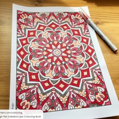 Through the Kaleidoscope Colouring Book - Coloured Page