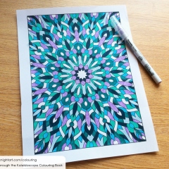 Through the Kaleidoscope Colouring Book - Coloured Page