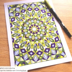 Through the Kaleidoscope Colouring Book - Coloured Page