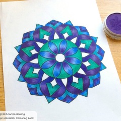 Magic Mandalas Colouring Book - Coloured Page