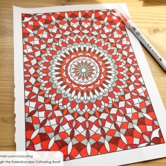 Through the Kaleidoscope Colouring Book - Coloured Page