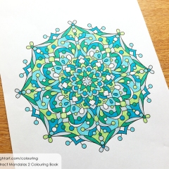 Abstract Mandalas 2 Colouring Book - Coloured Page