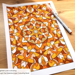 Kaleidoscope colouring page