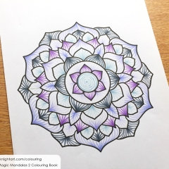 Abstract mandala coloured page