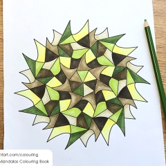 Easy mandala colouring page