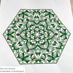 Abstract mandala coloured page