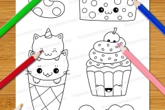 Cute & Easy Kawaii Alphabet Colouring Book - Preview