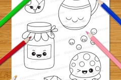 Cute & Easy Kawaii Alphabet Colouring Book - Preview