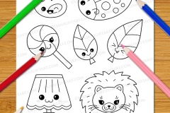 Cute & Easy Kawaii Alphabet Colouring Book - Preview