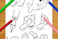 Cute & Easy Kawaii Alphabet Colouring Book - Preview