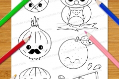 Cute & Easy Kawaii Alphabet Colouring Book - Preview