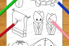 Cute & Easy Kawaii Alphabet Colouring Book - Preview