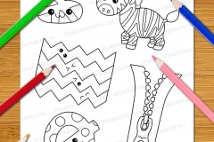 Cute & Easy Kawaii Alphabet Colouring Book - Preview