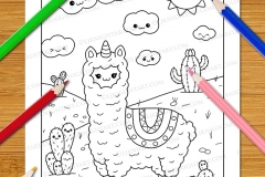 Cute & Easy Kawaii Colouring Book - Preview